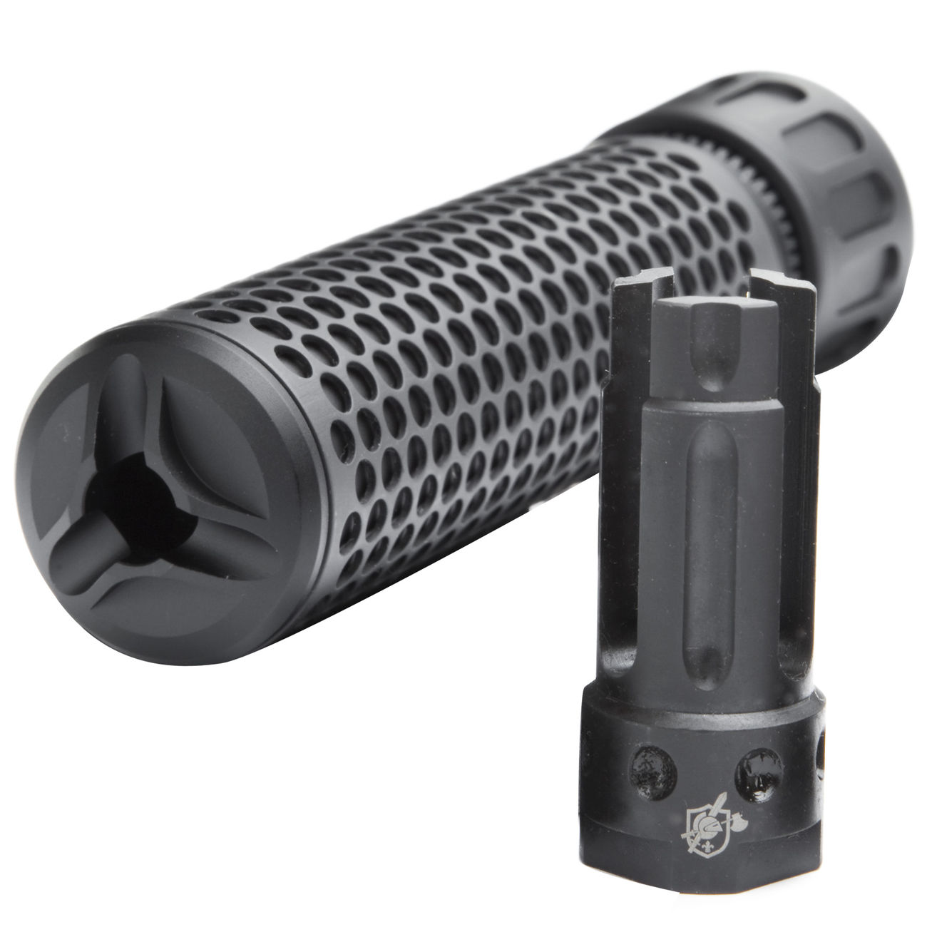 MadBull / Knight's Armament QDC Suppressor Quick Detach mit 3 Prong Flash-Hider 14mm- schwarz