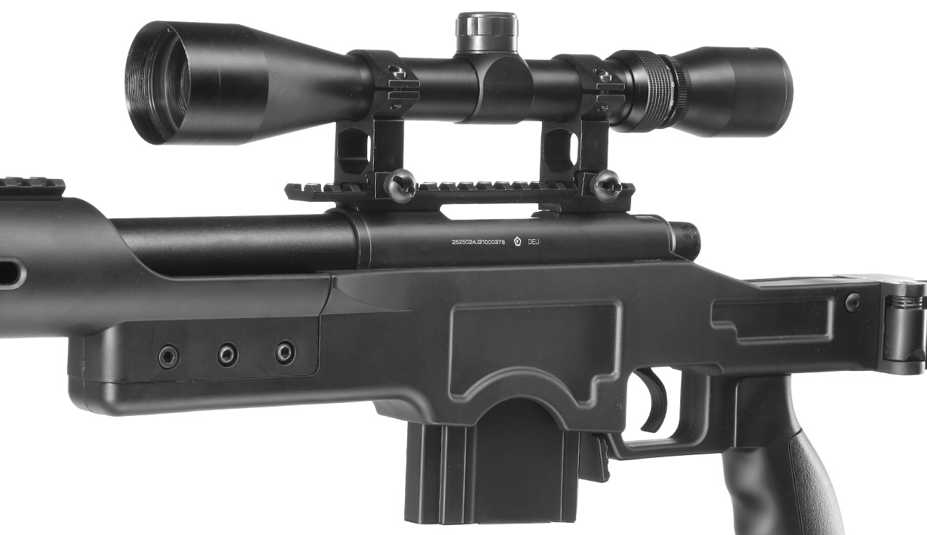 Well MB4410D MSR Snipergewehr inkl. Zweibein / Zielfernrohr Springer 6mm BB schwarz Bild 8