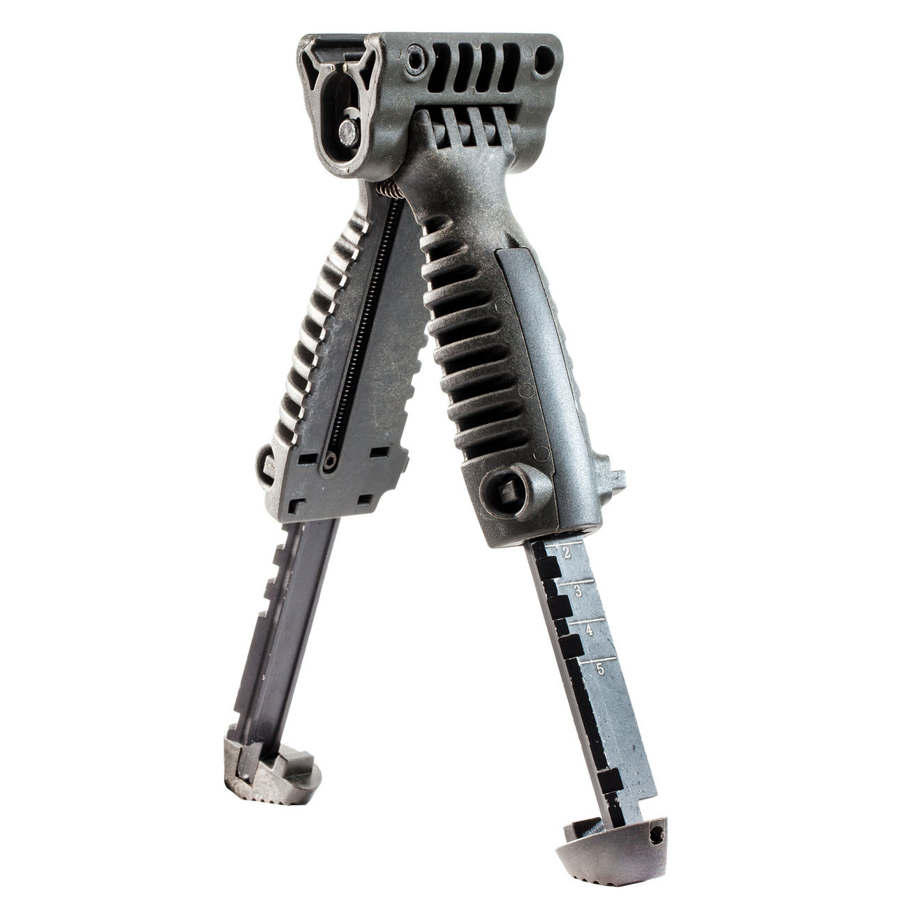 Evolution Heavy Duty Tactical Bipod Frontgriff mit integriertem Zweibein f. 20 - 22mm Schienen oliv Bild 2