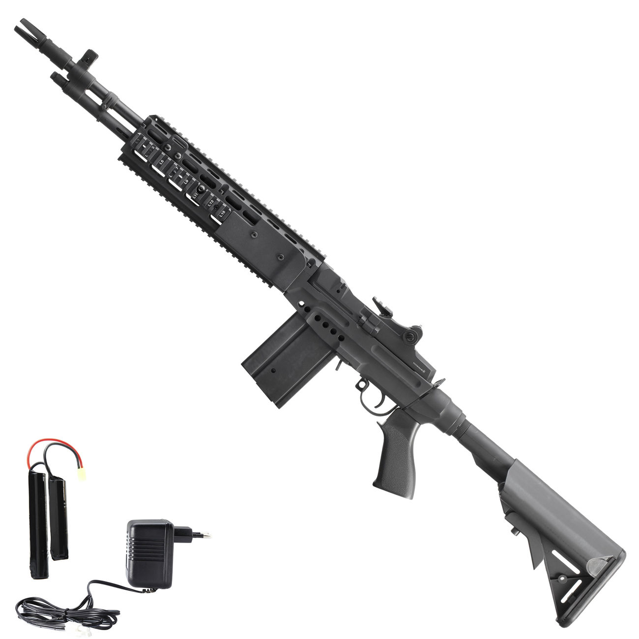 Cyma M14 EBR-S Vollmetall Komplettset S-AEG 6mm BB schwarz ...