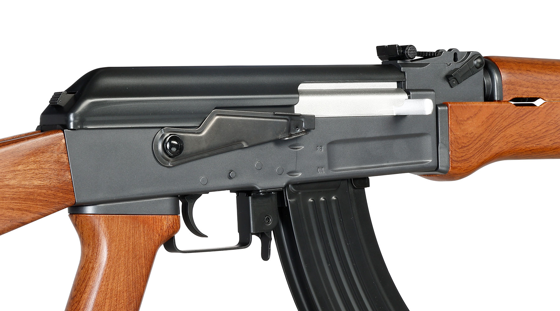 Cyma AK47 Fixed Stock Sport Series Airsoftgewehr S-AEG 6mm BB Holzoptik Bild 7