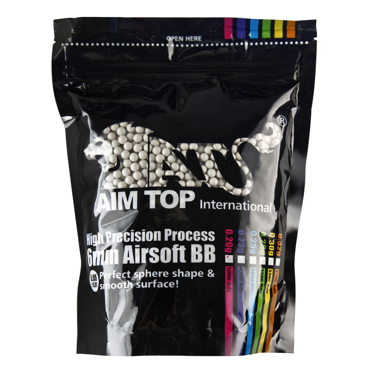 AIM Top Premium Grade Bio BBs 0,20g 5.000er Beutel light-grey