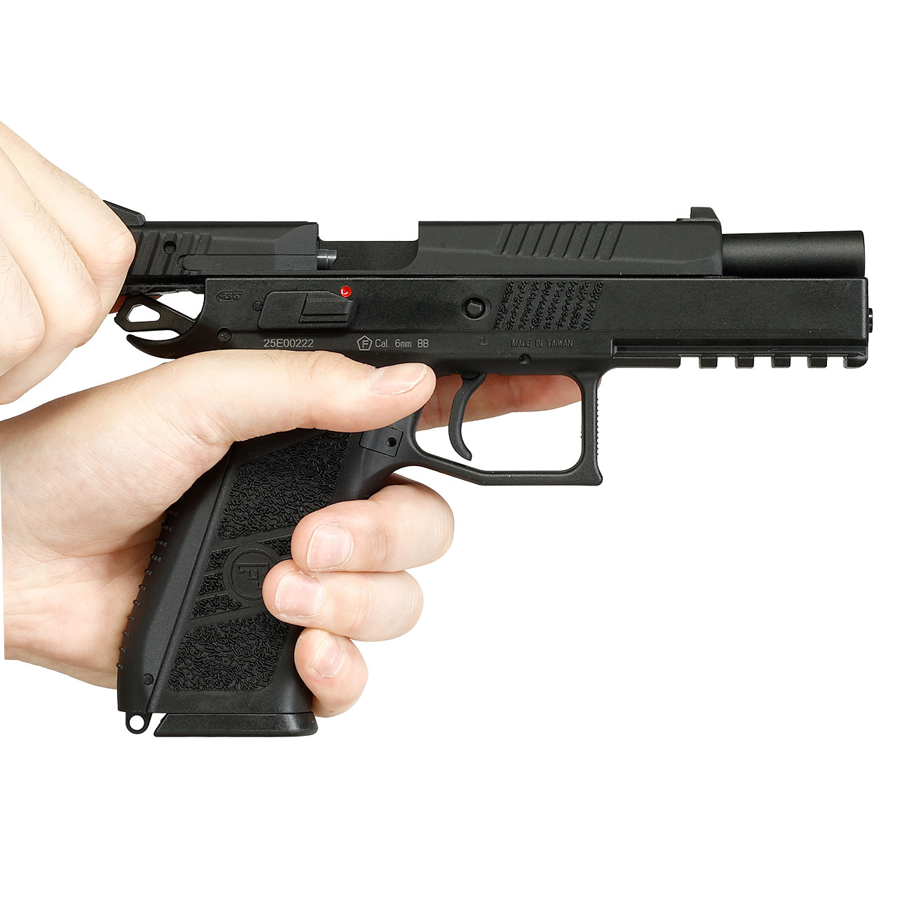 KJ Works CZ P-09 Duty mit Metallschlitten GBB 6mm BB schwarz inkl. Koffer Bild 11