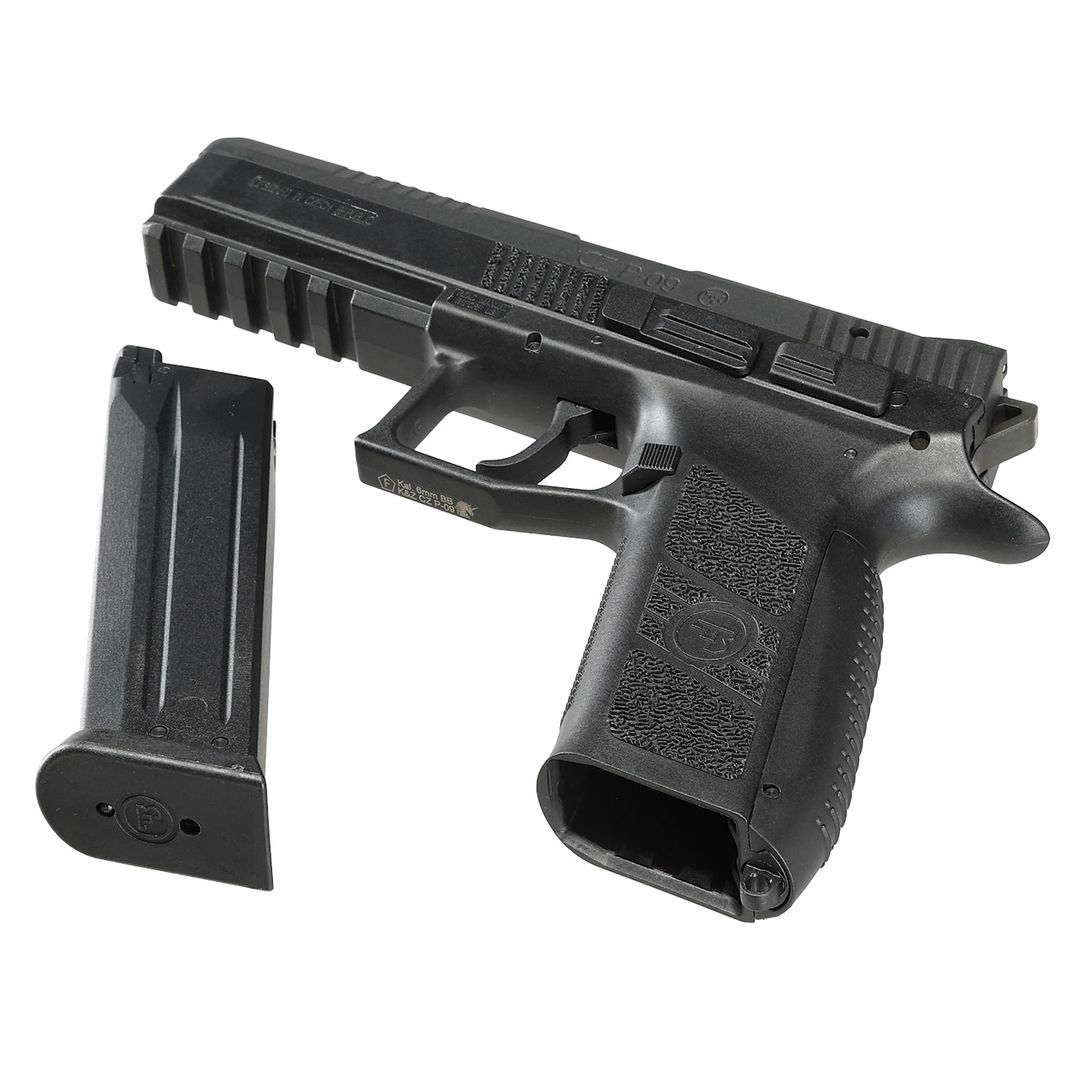 KJ Works CZ P-09 Duty mit Metallschlitten GBB 6mm BB schwarz inkl. Koffer Bild 7