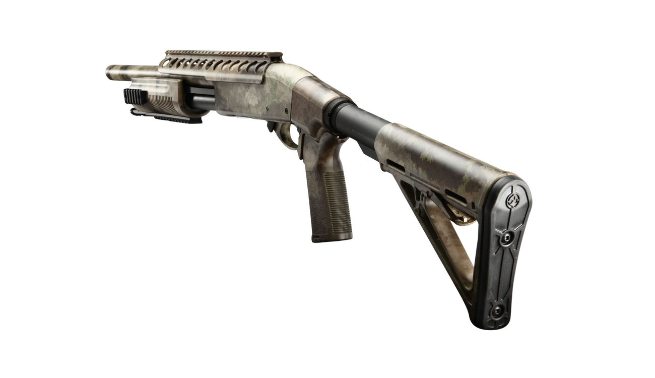 Versandrcklufer G&P MagPul M870 RAS Tactical Medium Shotgun Vollmetall Springer 6mm BB A-Tacs Bild 3