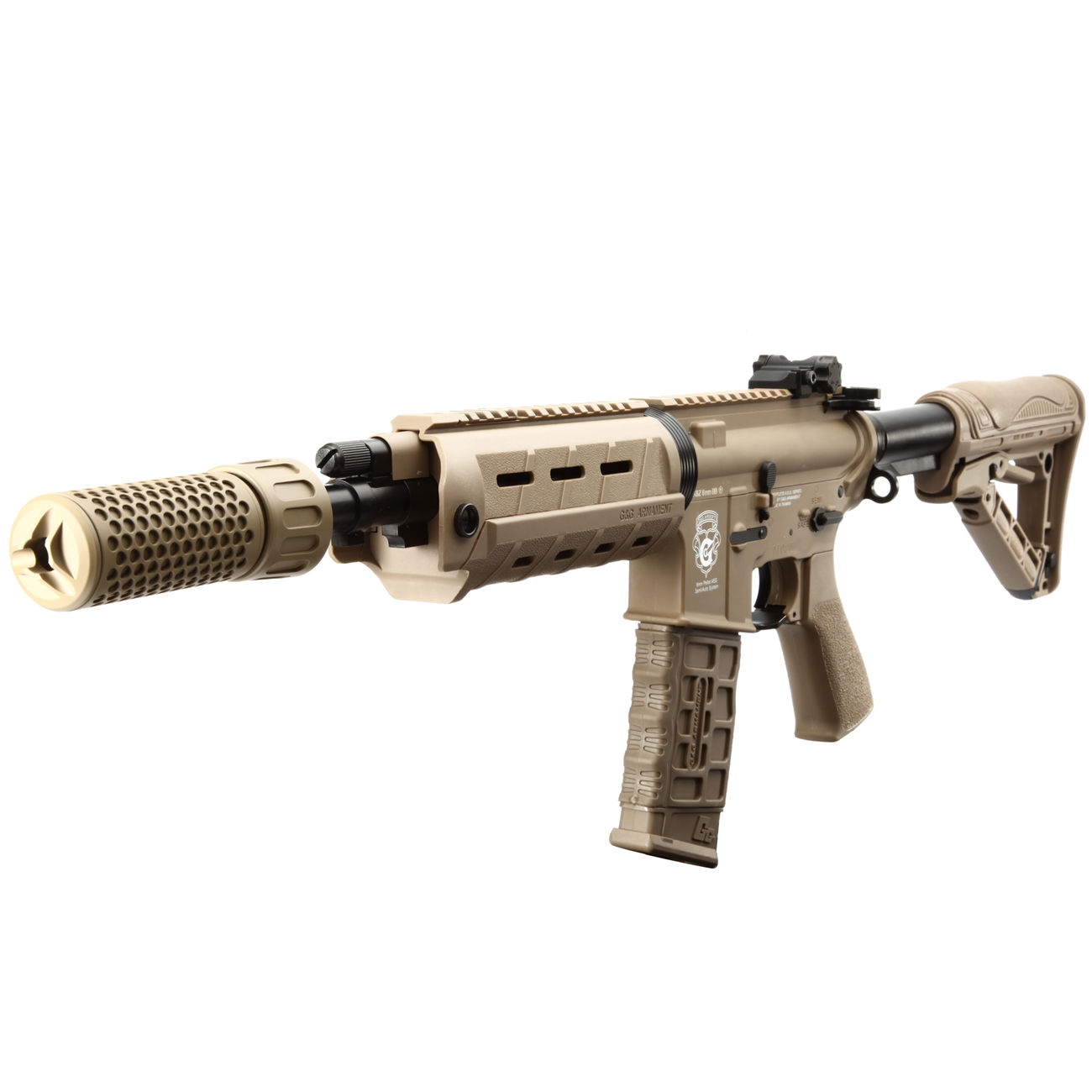 MadBull / Knight's Armament QDC CQB Suppressor Quick Detach schwarz 14mm- Tan Bild 3