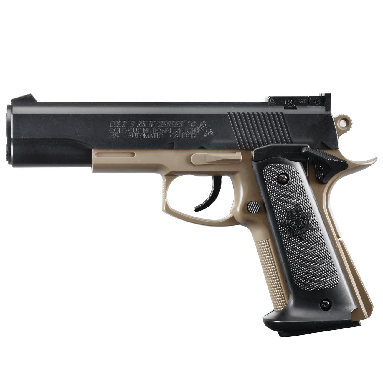 Cybergun Colt MK IV Series 70 Gold Cup National Match Springer 6mm BB Bicolor Bild 1