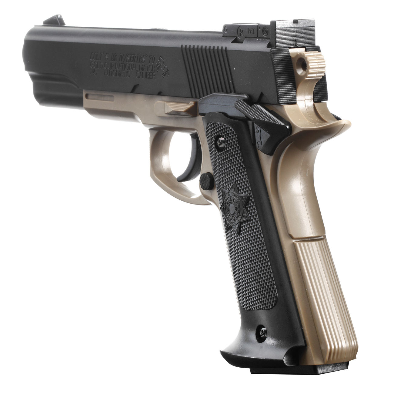 Cybergun Colt MK IV Series 70 Gold Cup National Match Springer 6mm BB Bicolor Bild 3