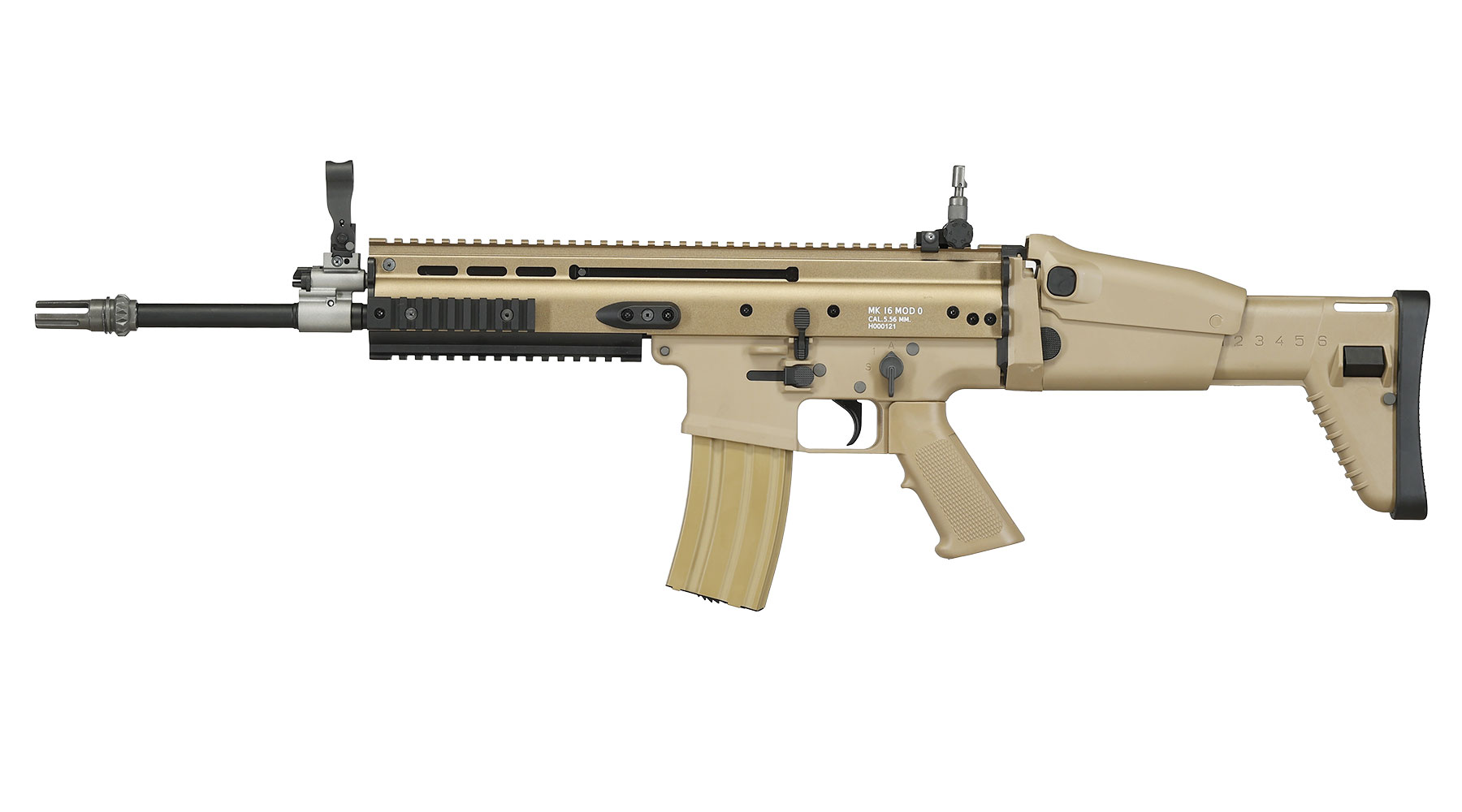 Wei-ETech Socom-L MK16 Mod 0 Vollmetall S-AEG 6mm BB desert Bild 1