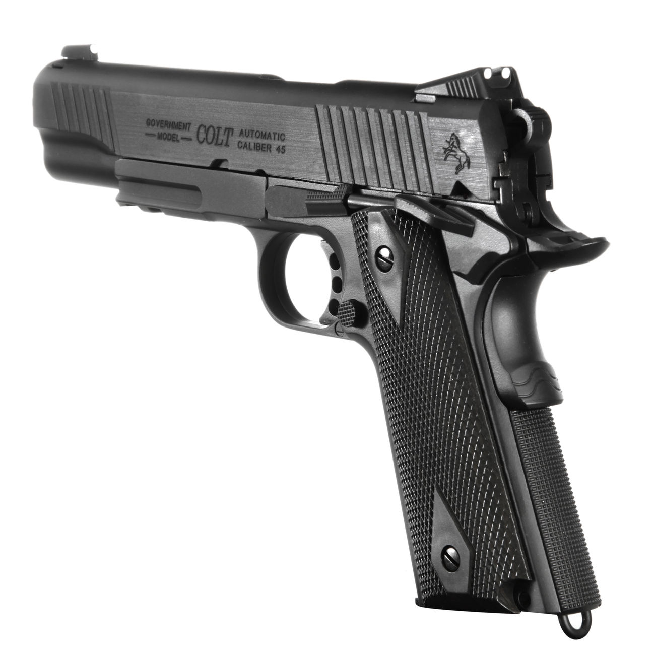Cybergun Colt 1911 Rail Gun Vollmetall CO2 BlowBack 6mm BB schwarz Bild 1