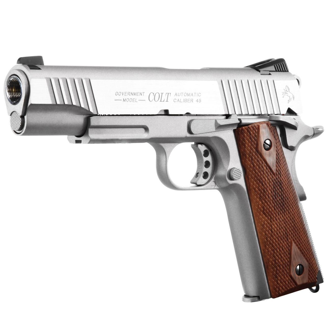 Cybergun Colt 1911 Rail Gun Vollmetall CO2 BlowBack 6mm BB  Stainless-Version kaufen