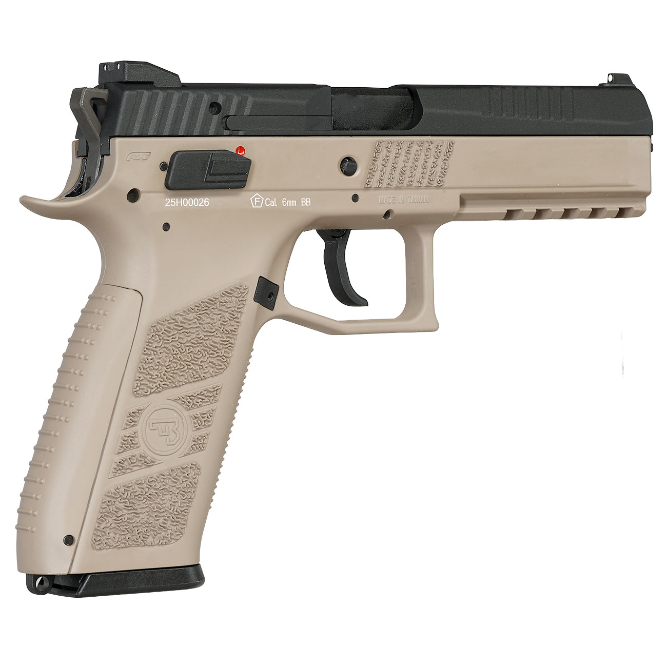 KJ Works CZ P-09 Duty mit Metallschlitten GBB 6mm BB Flat Dark Earth inkl. Koffer Bild 6
