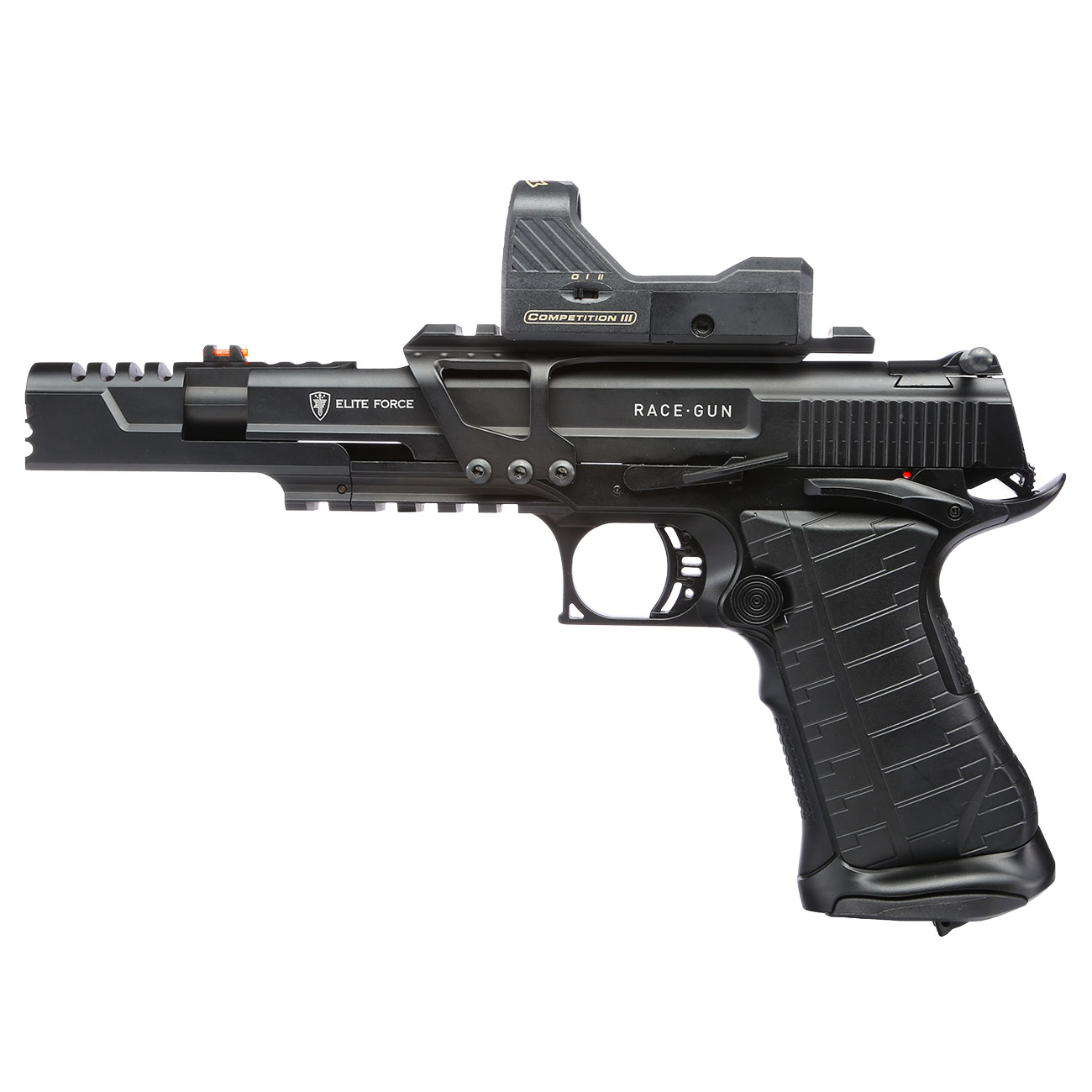 Elite Force Racegun Set Mit Rotpunktvisier 6 Mm Bb Co2 Blowback Pistole Schwarz Kotte Zeller