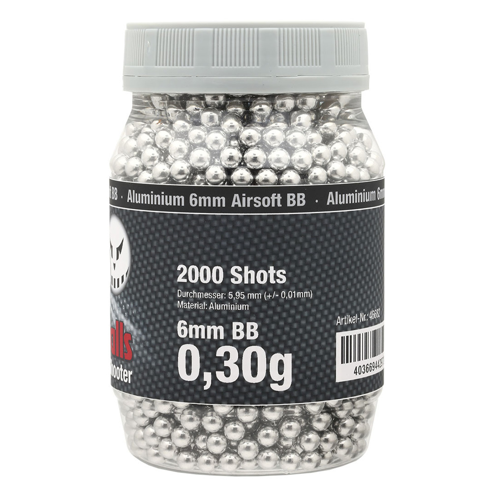 Speedballs Target Shooter Aluminium BBs 0.30g 2.000er Container silber Bild 1