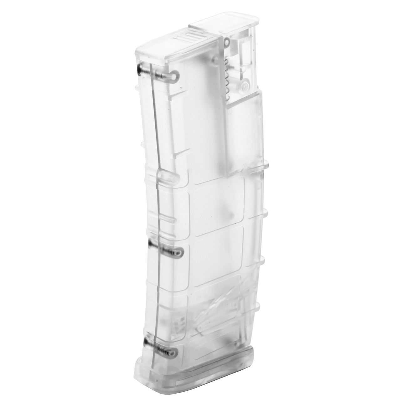 6mmProShop M4 / M16 Magazin Style Speedloader fr 450 BBs weiss-transparent