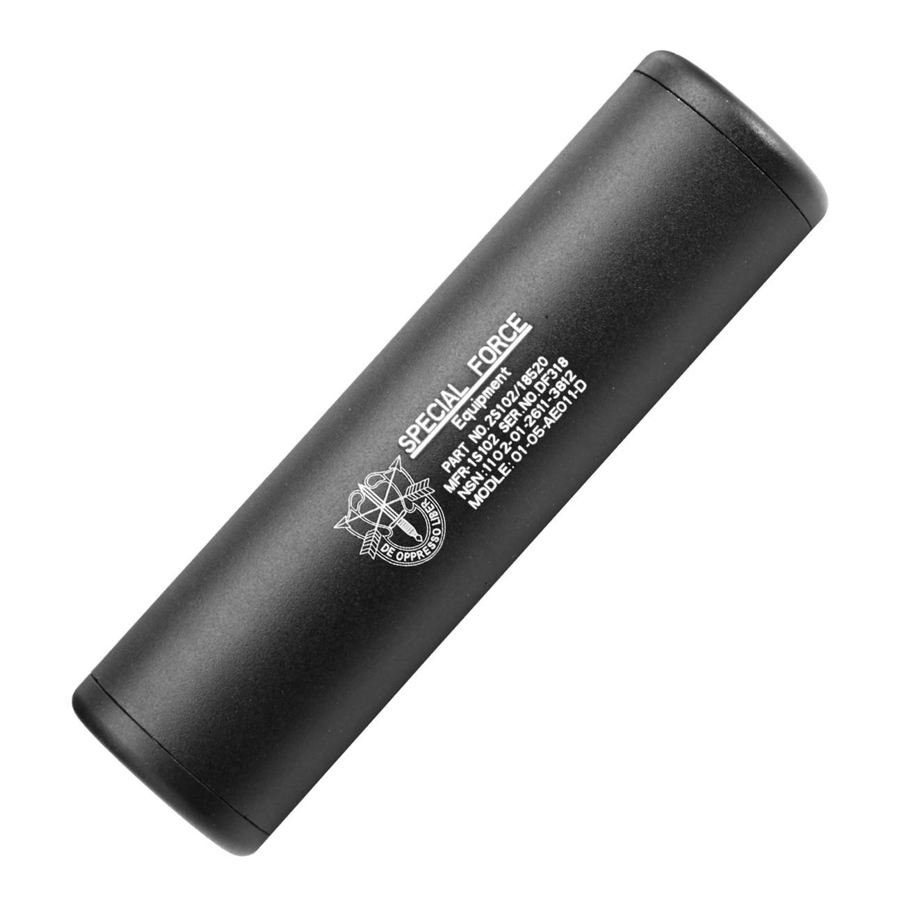 King Arms Special Force Aluminium Silencer 110mm 14mm- / 14mm+ schwarz Bild 2