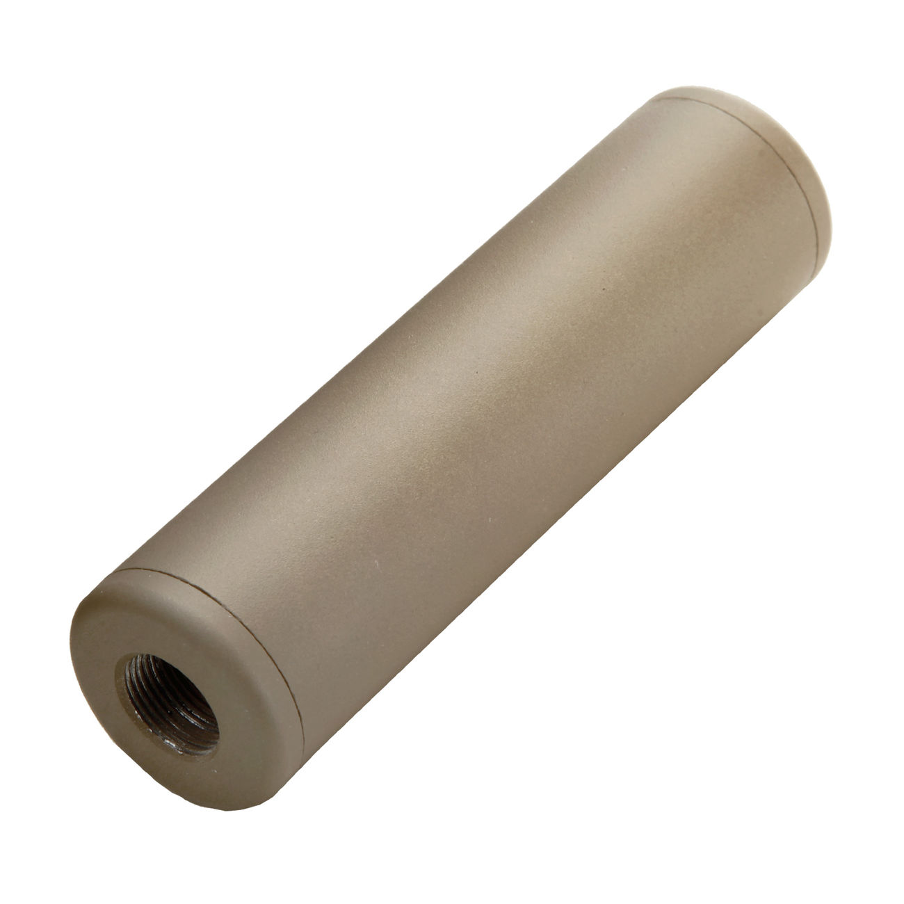 King Arms US Socom Aluminium Silencer 110mm 14mm- / 14mm+ Dark Earth Bild 1