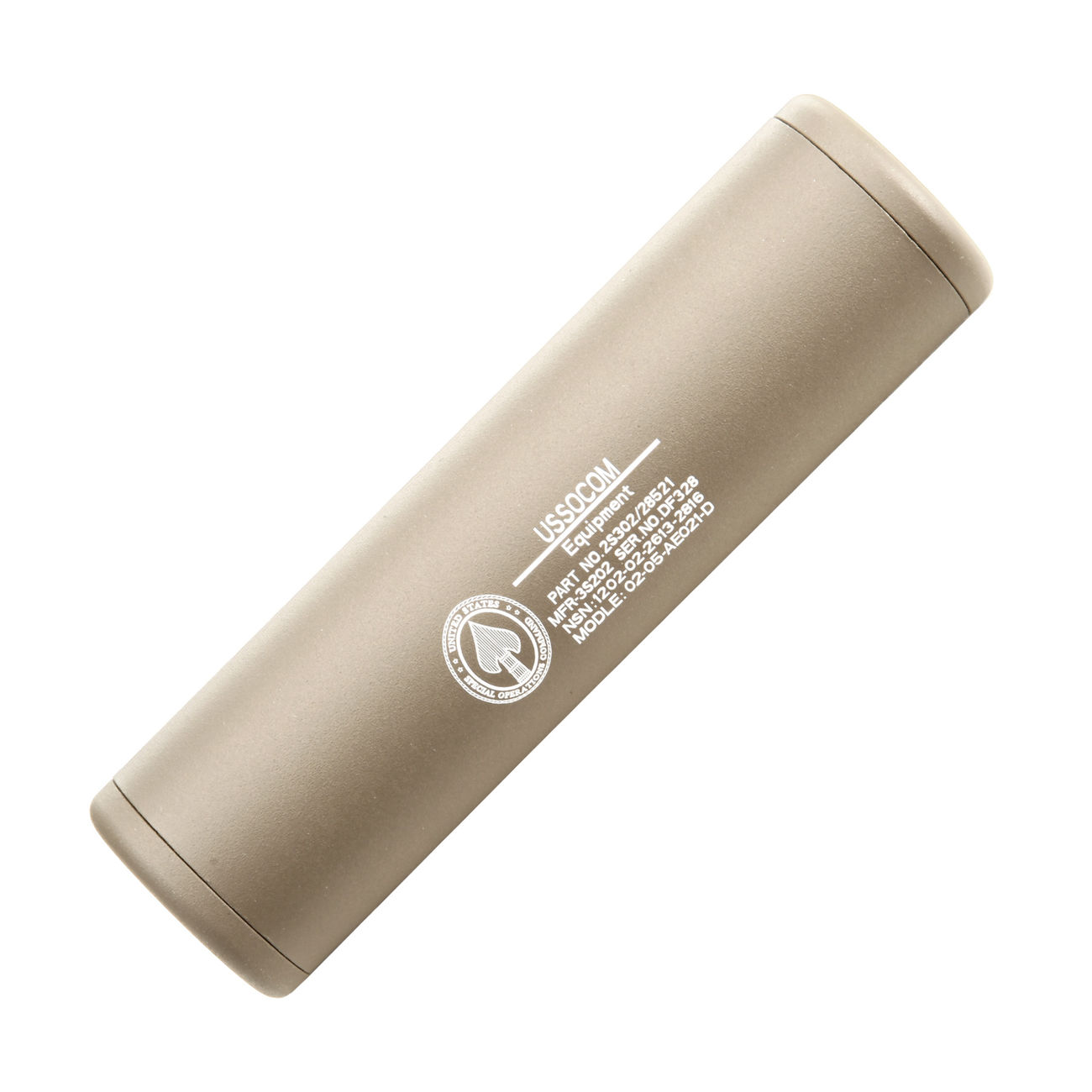 King Arms US Socom Aluminium Silencer 110mm 14mm- / 14mm+ Dark Earth Bild 2