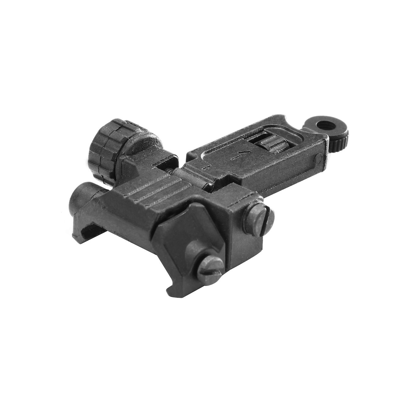 Ares AS-R-021 Nylonfiber Flip-Up Rear Sight schwarz f. 21mm Schienen Bild 2