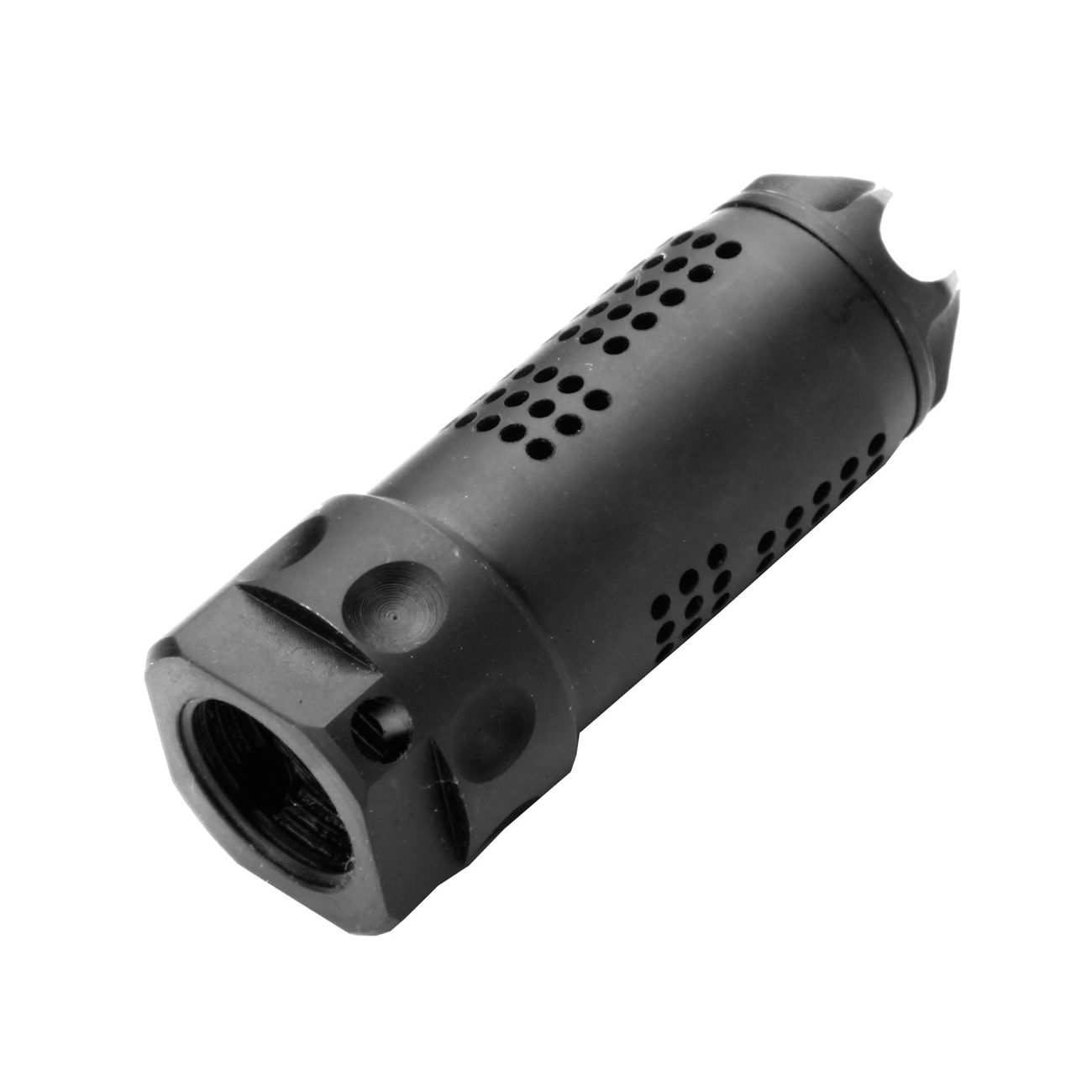 King Arms Stahl Tactical Flash-Hider Type 5 schwarz 14mm- Bild 1