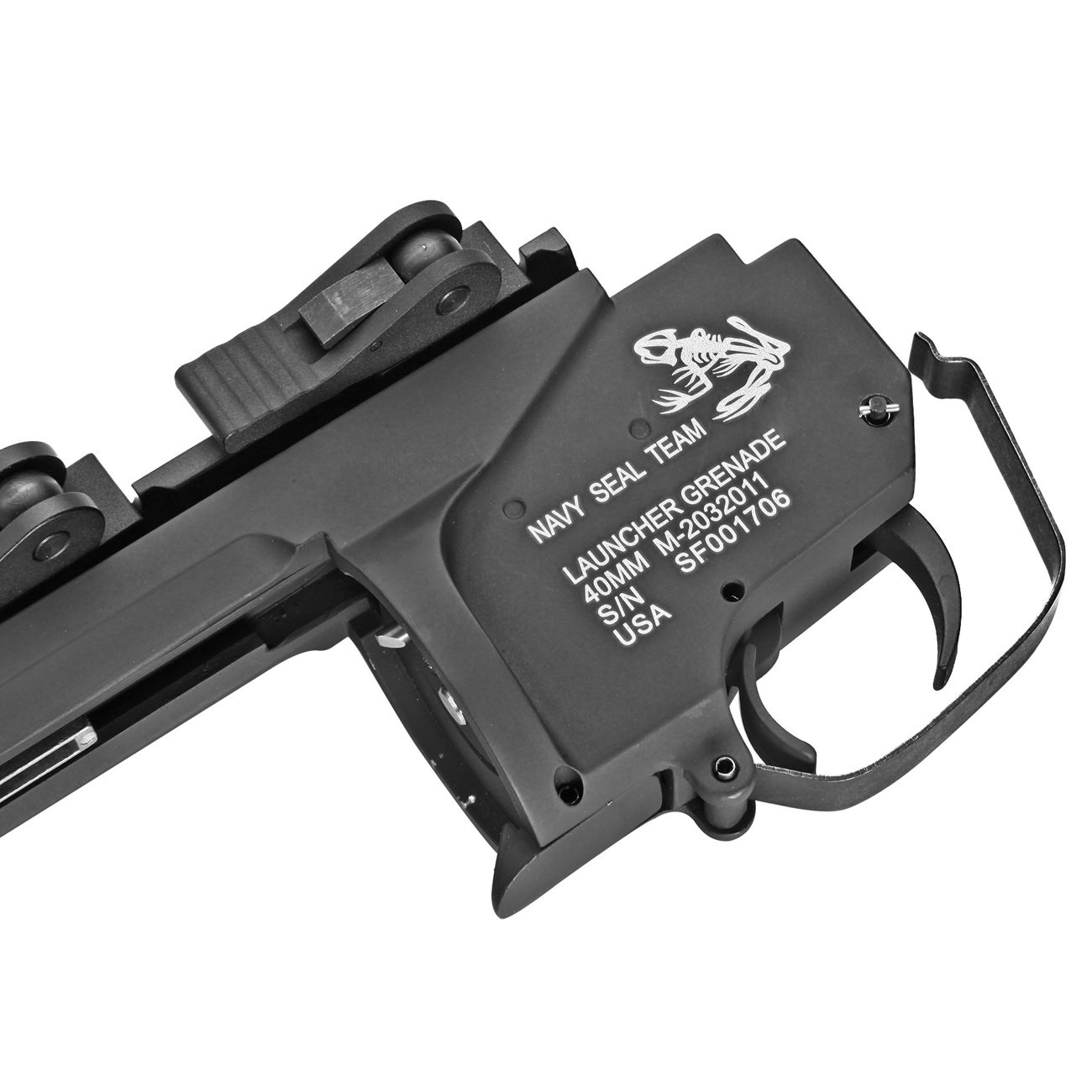 G&P Skull Frog QD M203 40mm Granatwerfer f. 20 - 22mm Schienen XShort-Type schwarz Bild 1