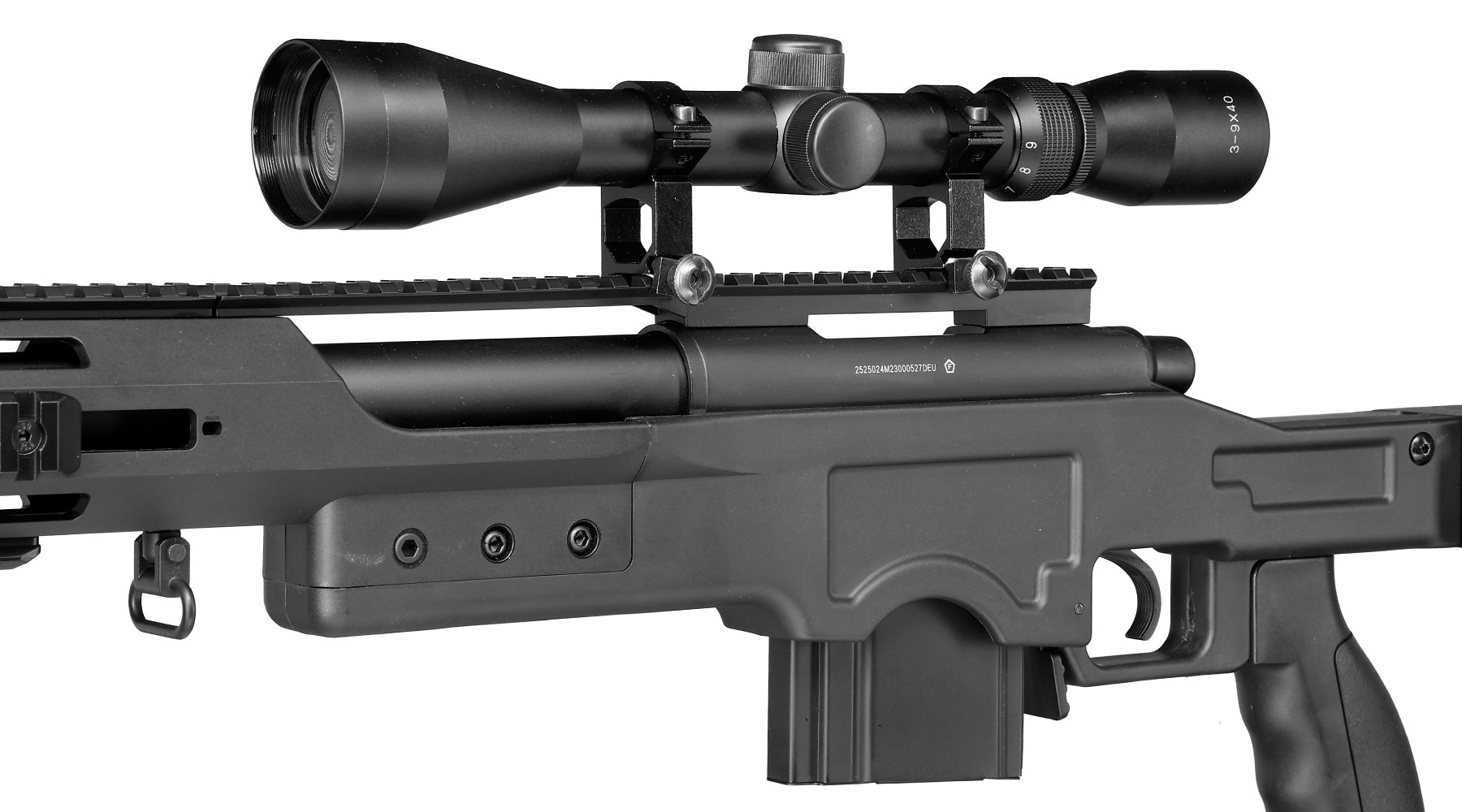 Well MB4412D MSR Snipergewehr inkl. Zweibein / Zielfernrohr Springer 6mm BB schwarz Bild 8