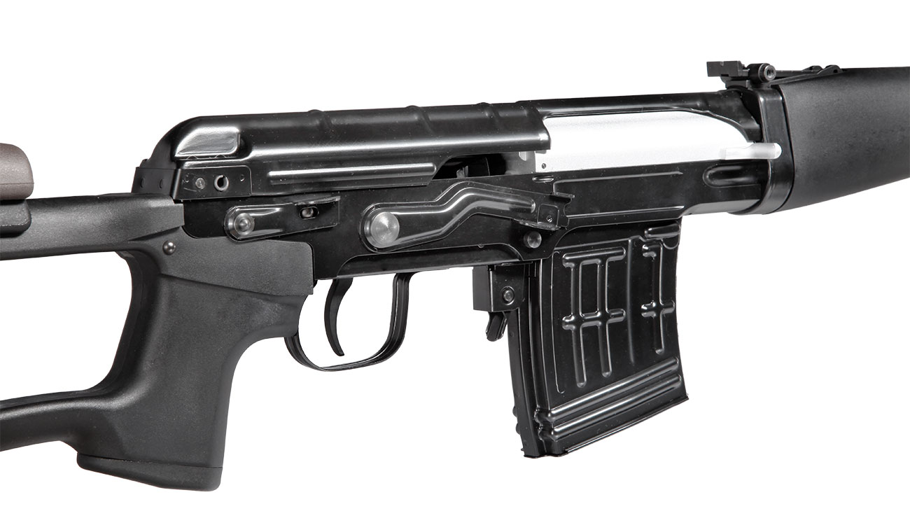 Wei-ETech SVD Aluminiumgehuse AWSS Open-Bolt Gas-Blow-Back 6mm BB schwarz Bild 7