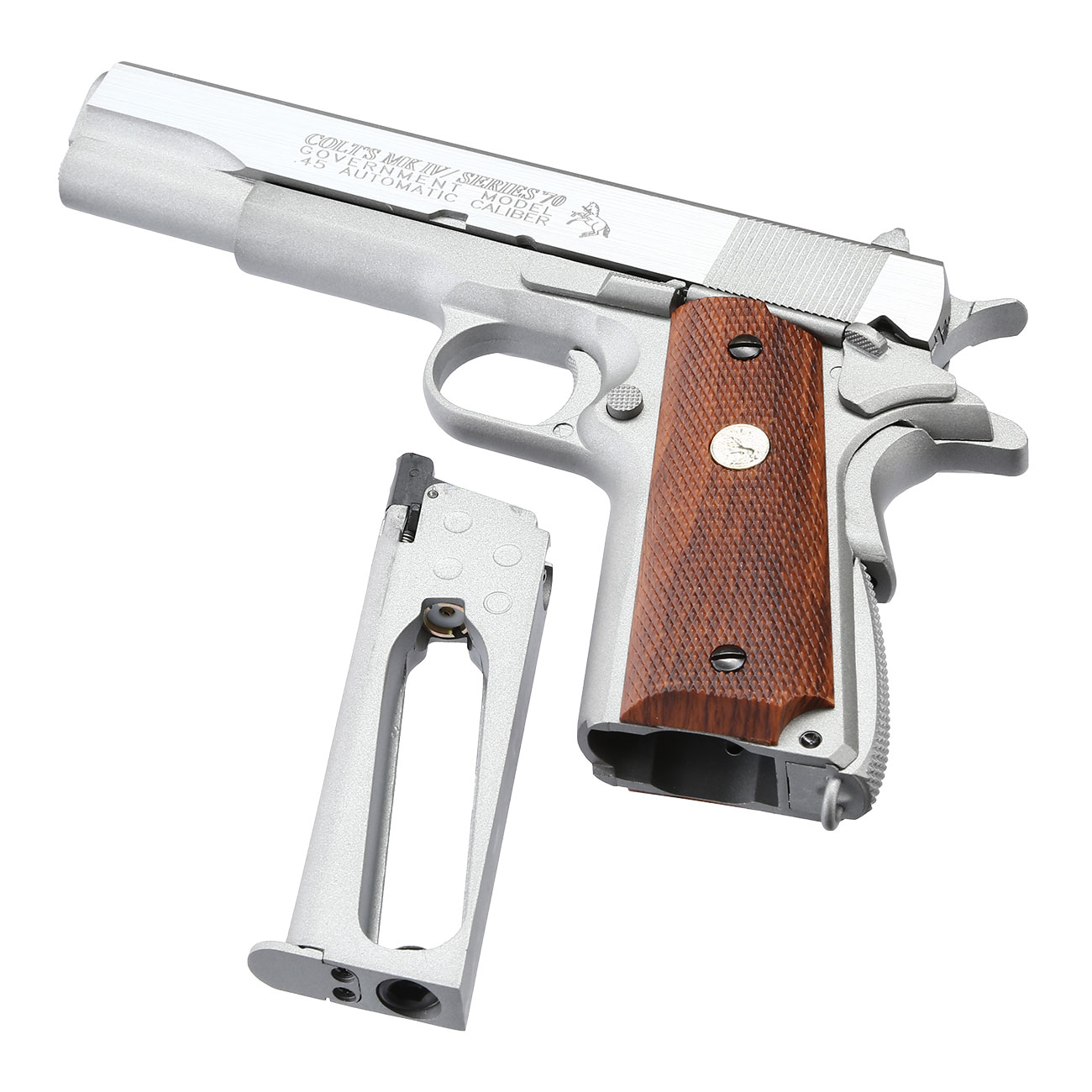 Cybergun Colt MK IV Series 70 Vollmetall CO2 BlowBack 6mm BB Stainless-Version Bild 6