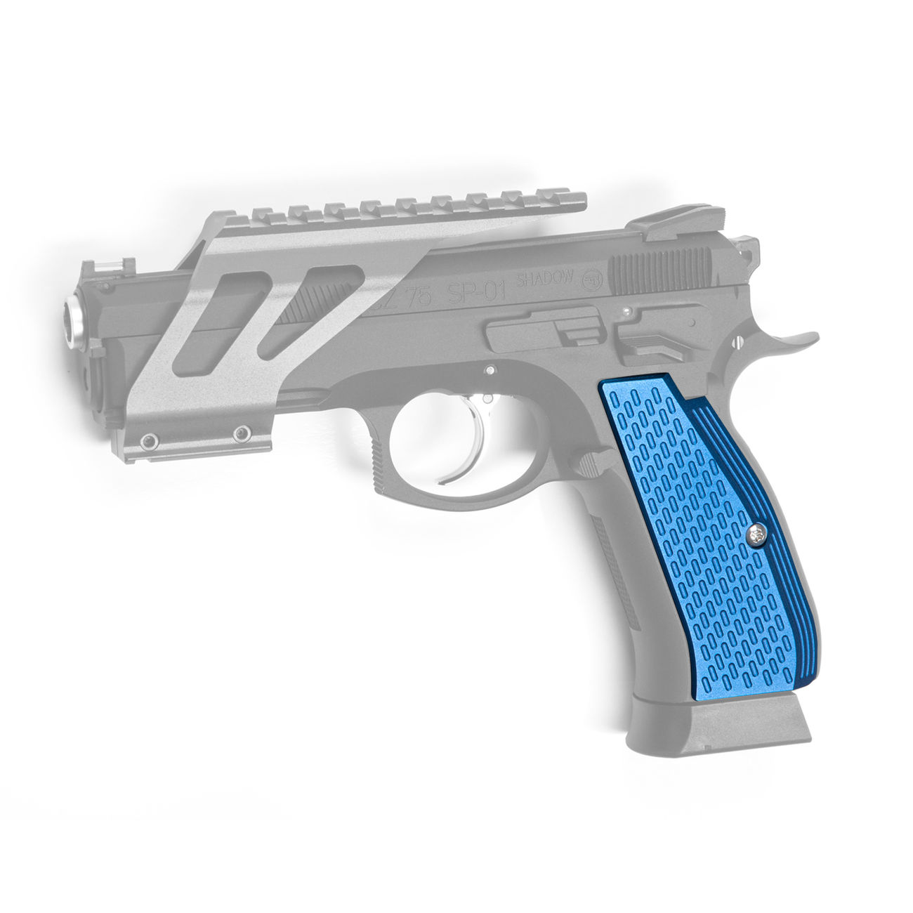 Asg Custom Cnc Aluminium Race Griffschalen F Kj Works Cz 75 Sp 01 Shadow Blau Kotte Zeller