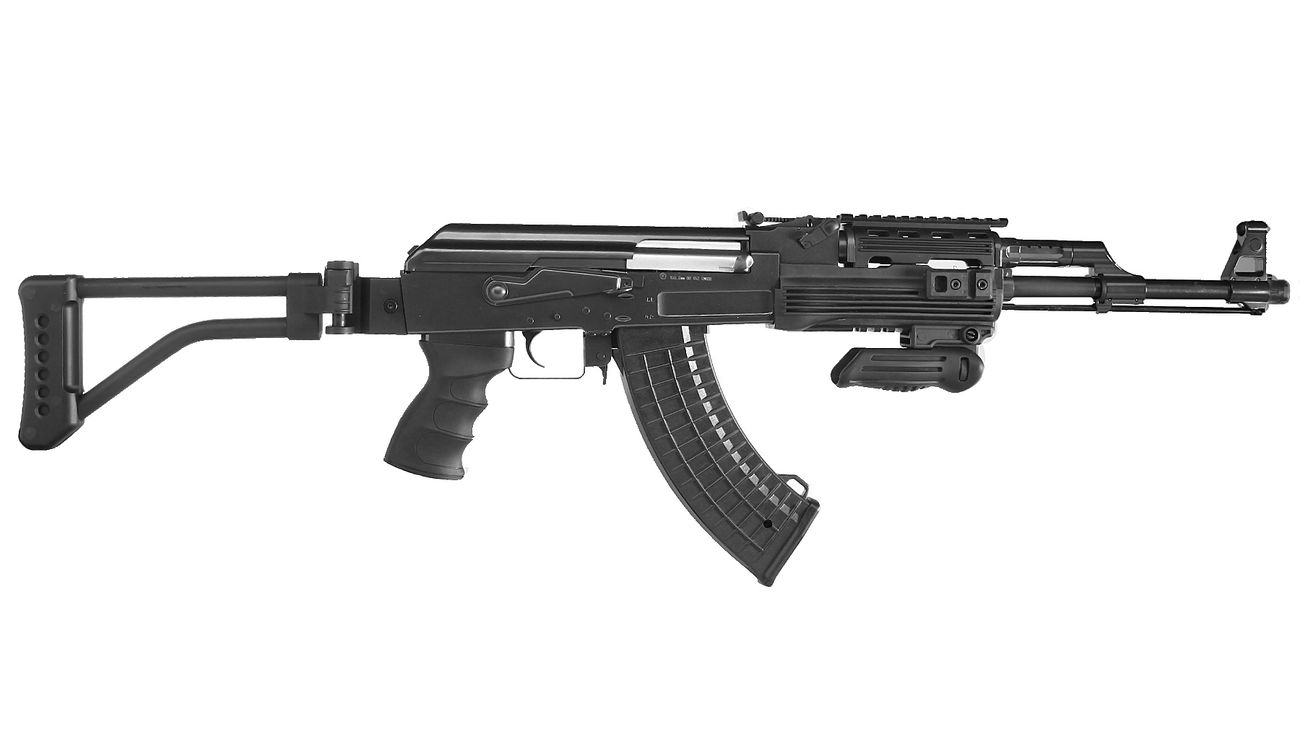 Versandrcklufer Jing Gong AK47 Tactical mit Klappschaft Komplettset S-AEG 6mm BB schwarz Bild 2