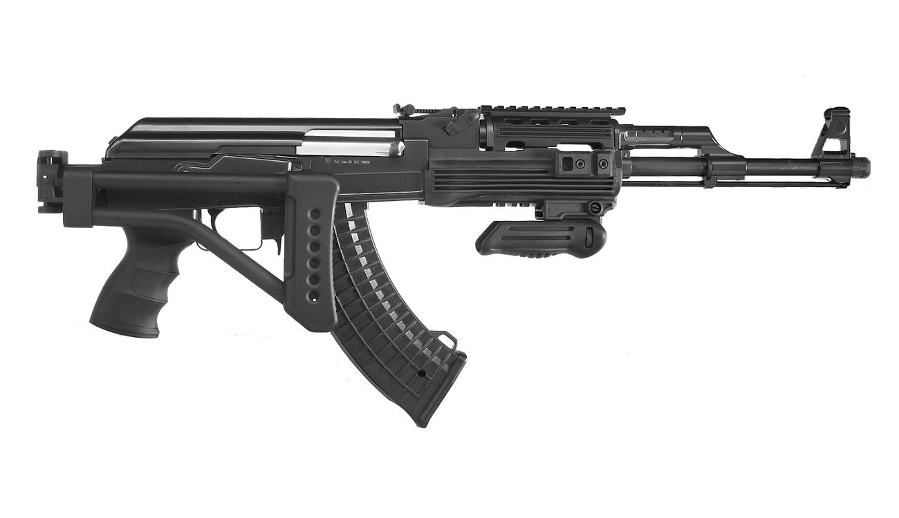 Versandrcklufer Jing Gong AK47 Tactical mit Klappschaft Komplettset S-AEG 6mm BB schwarz Bild 4