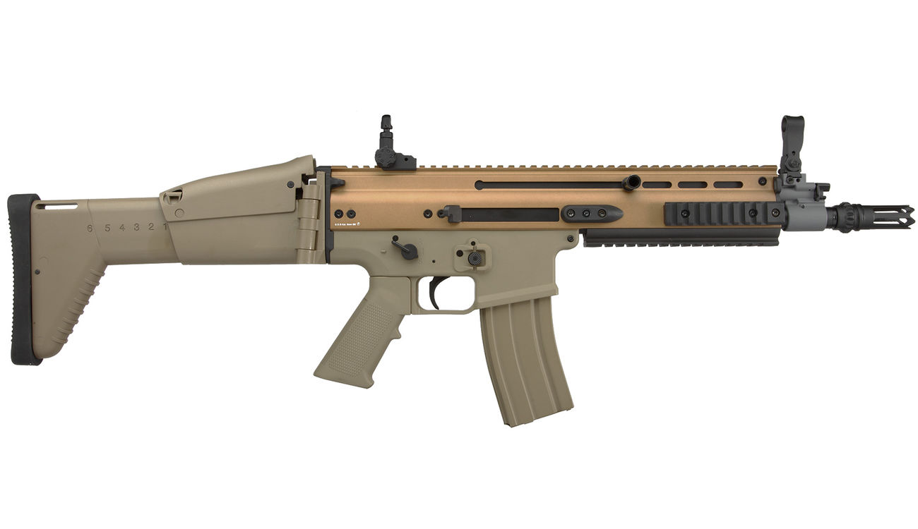Cybergun FN Herstal SCAR-L Vollmetall Nylon-Version Komplettset S-AEG 6mm BB Tan Bild 2