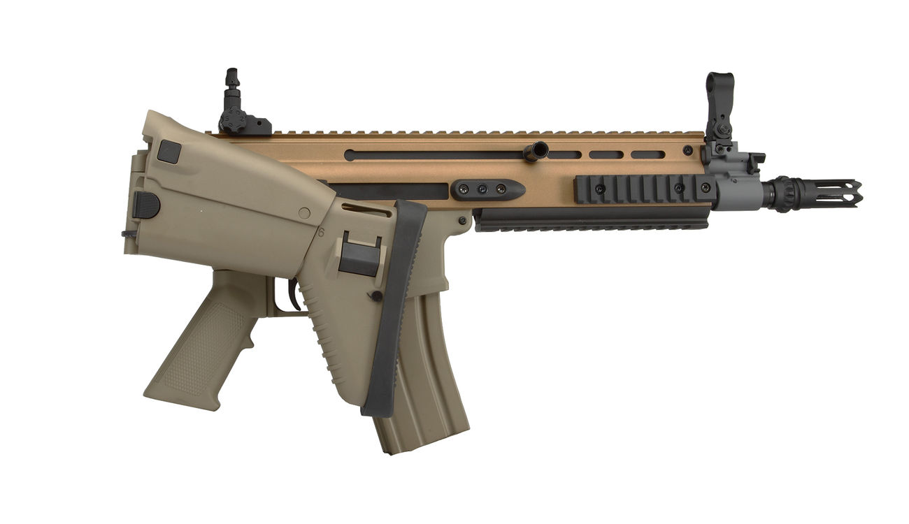 Cybergun FN Herstal SCAR-L Vollmetall Nylon-Version Komplettset S-AEG 6mm BB Tan Bild 4