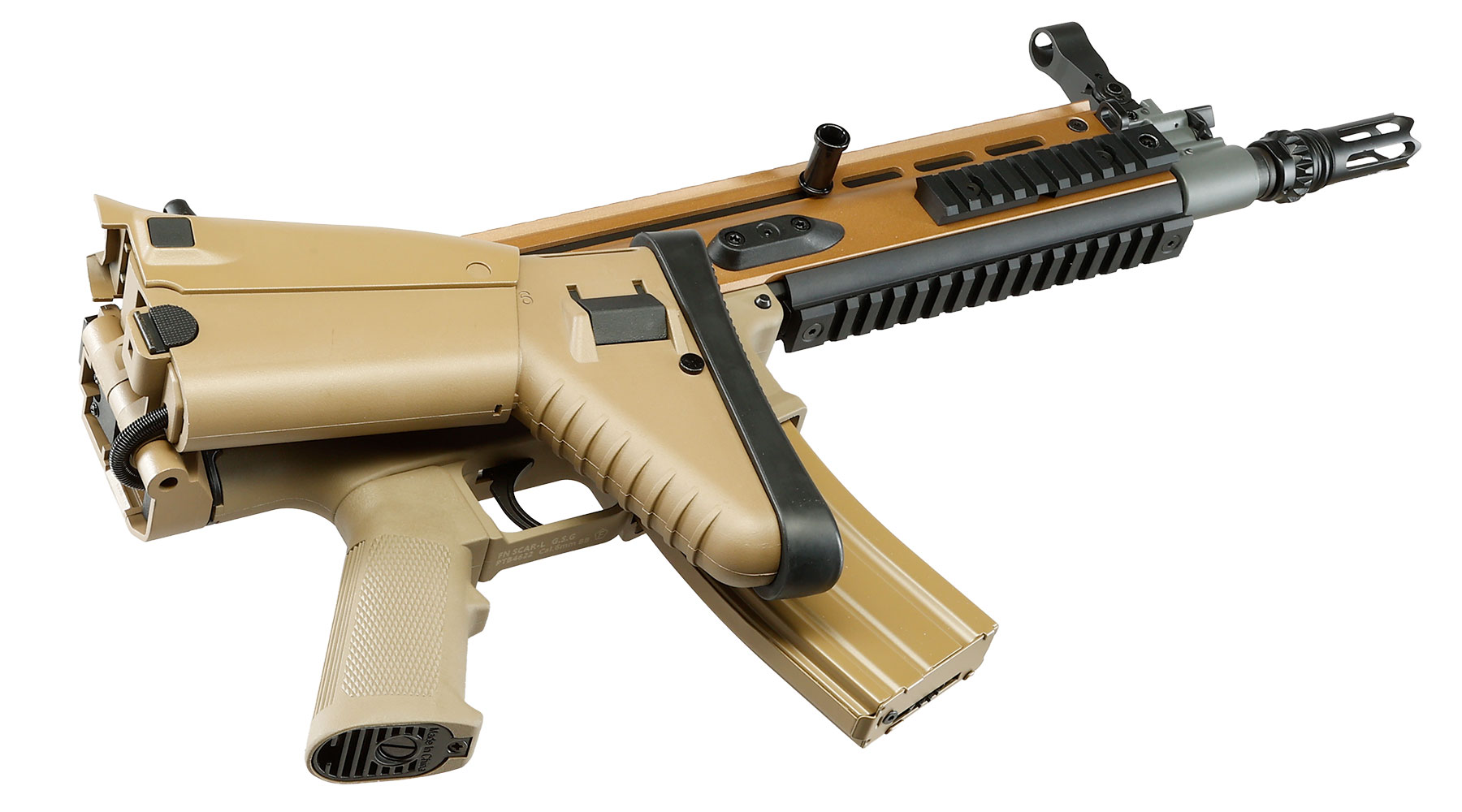 Cybergun FN Herstal SCAR-L Vollmetall Nylon-Version S-AEG 6mm BB Tan Bild 5