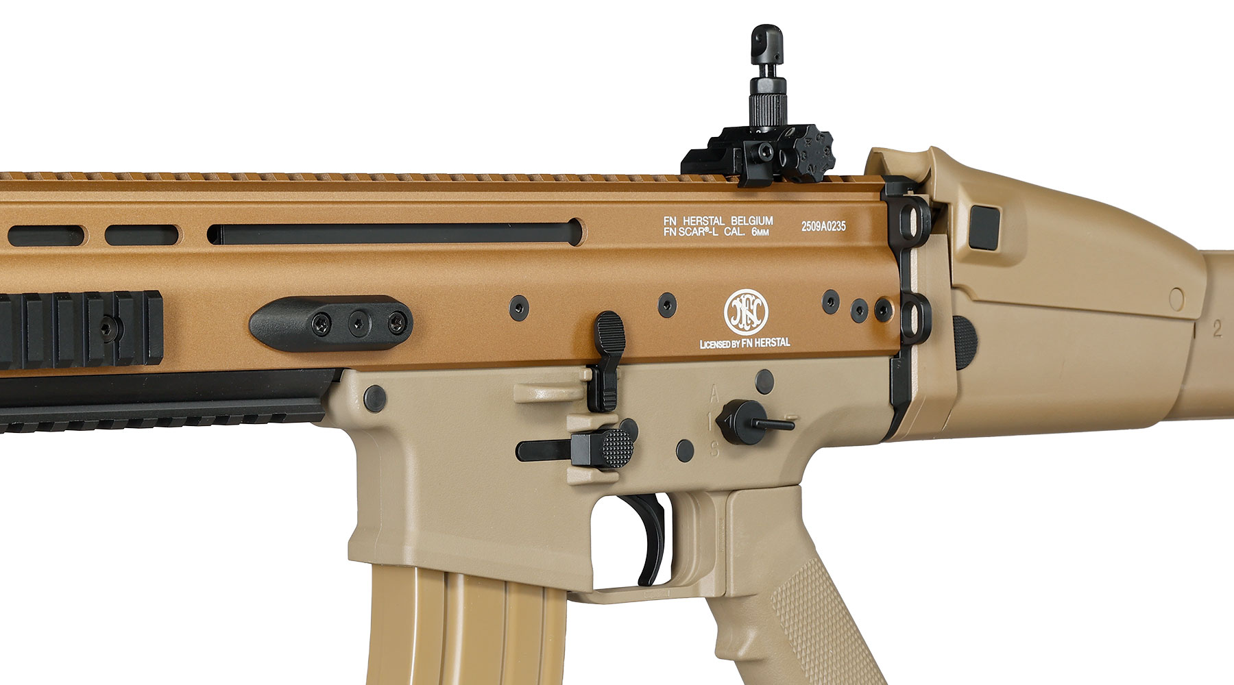 Cybergun FN Herstal SCAR-L Vollmetall Nylon-Version S-AEG 6mm BB Tan Bild 8
