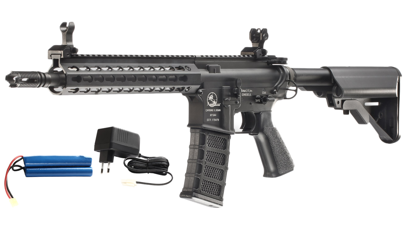 ASG Armalite M15A4 Assault Vollmetall Sportline Komplettset S-AEG 6mm BB schwarz