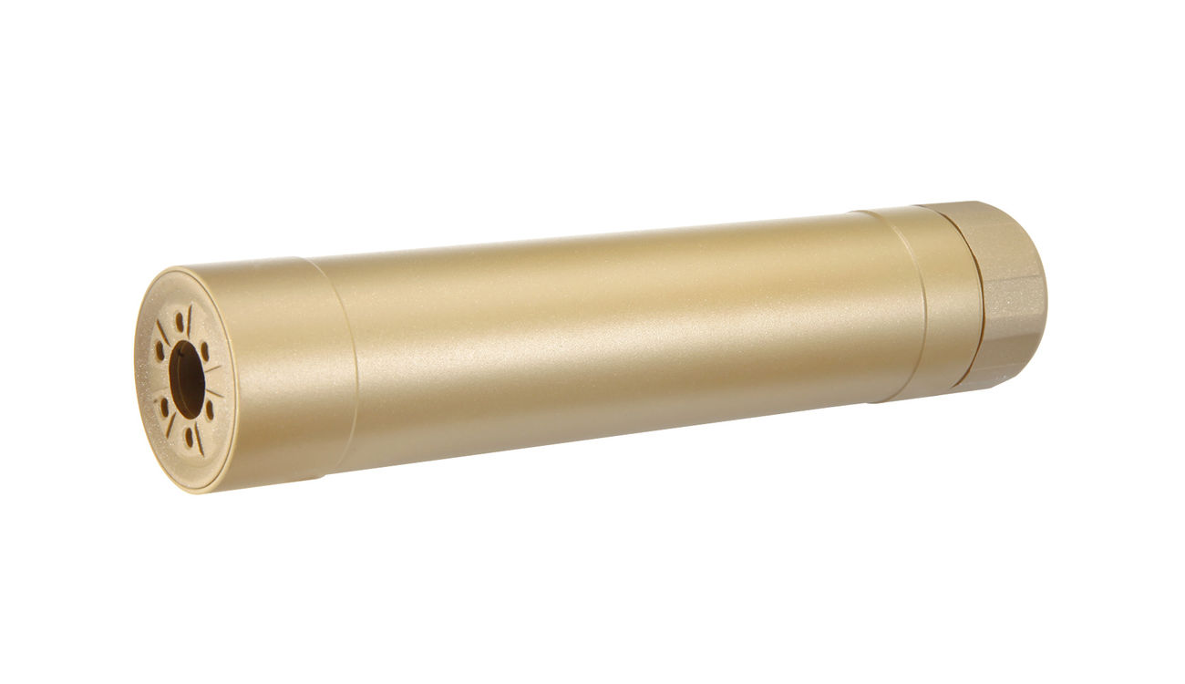 Crusader TR45S Aluminium Suppressor Silencer Desert Tan inkl. 16mm+ / 14mm- Adapter