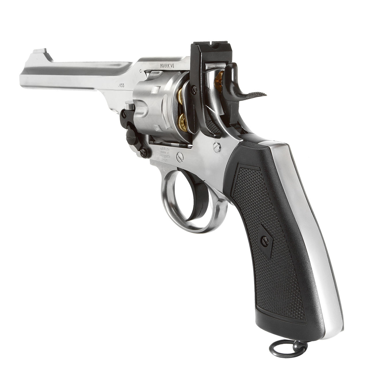 Gun Heaven Webley MK VI Revolver Vollmetall CO2 6mm BB chrom Bild 1