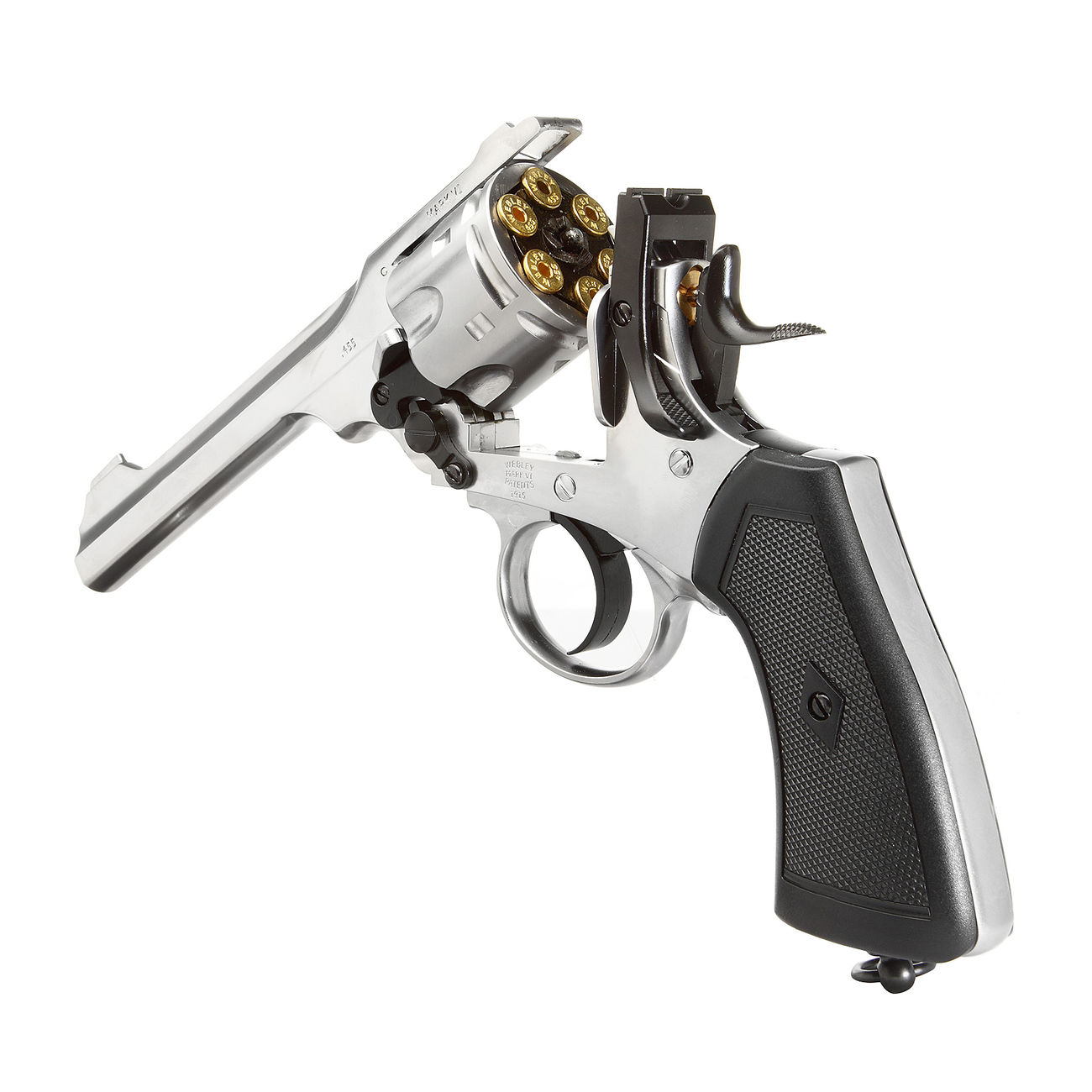 Gun Heaven Webley MK VI Revolver Vollmetall CO2 6mm BB chrom Bild 1