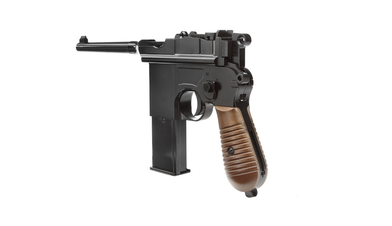 Wei-ETech M712 Airsoft Broomhandle mit Schaft Vollmetall GBB 6mm BB schwarz Bild 3