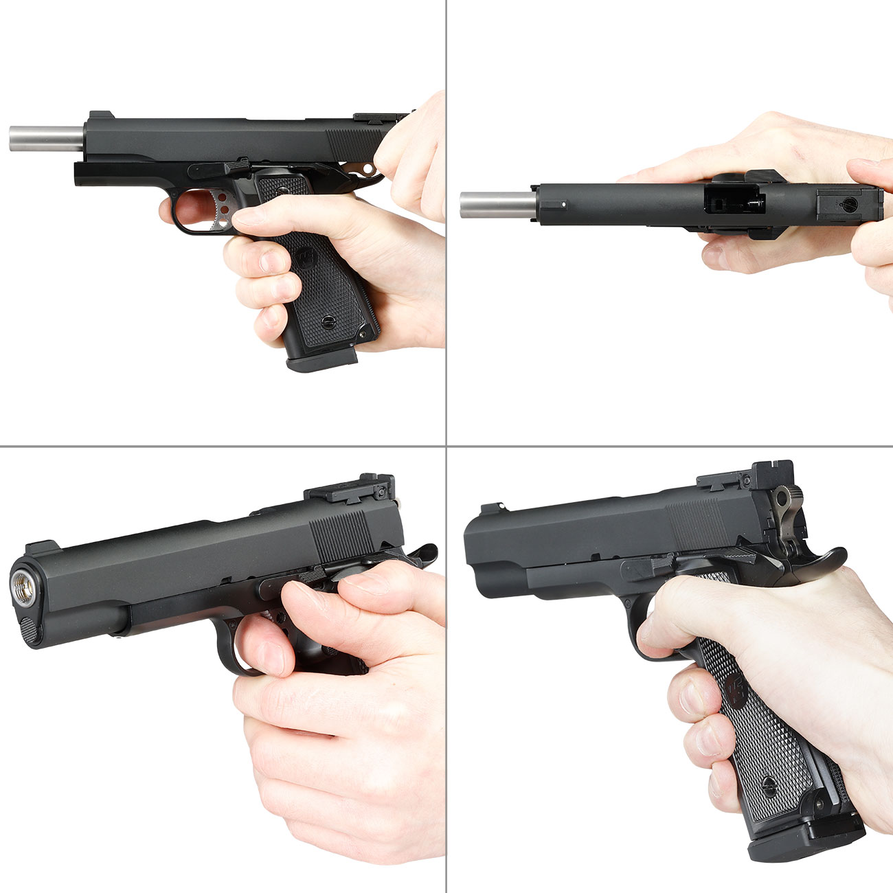 Wei-ETech M1911 Para Hi-Capa Vollmetall GBB 6mm BB schwarz Bild 8