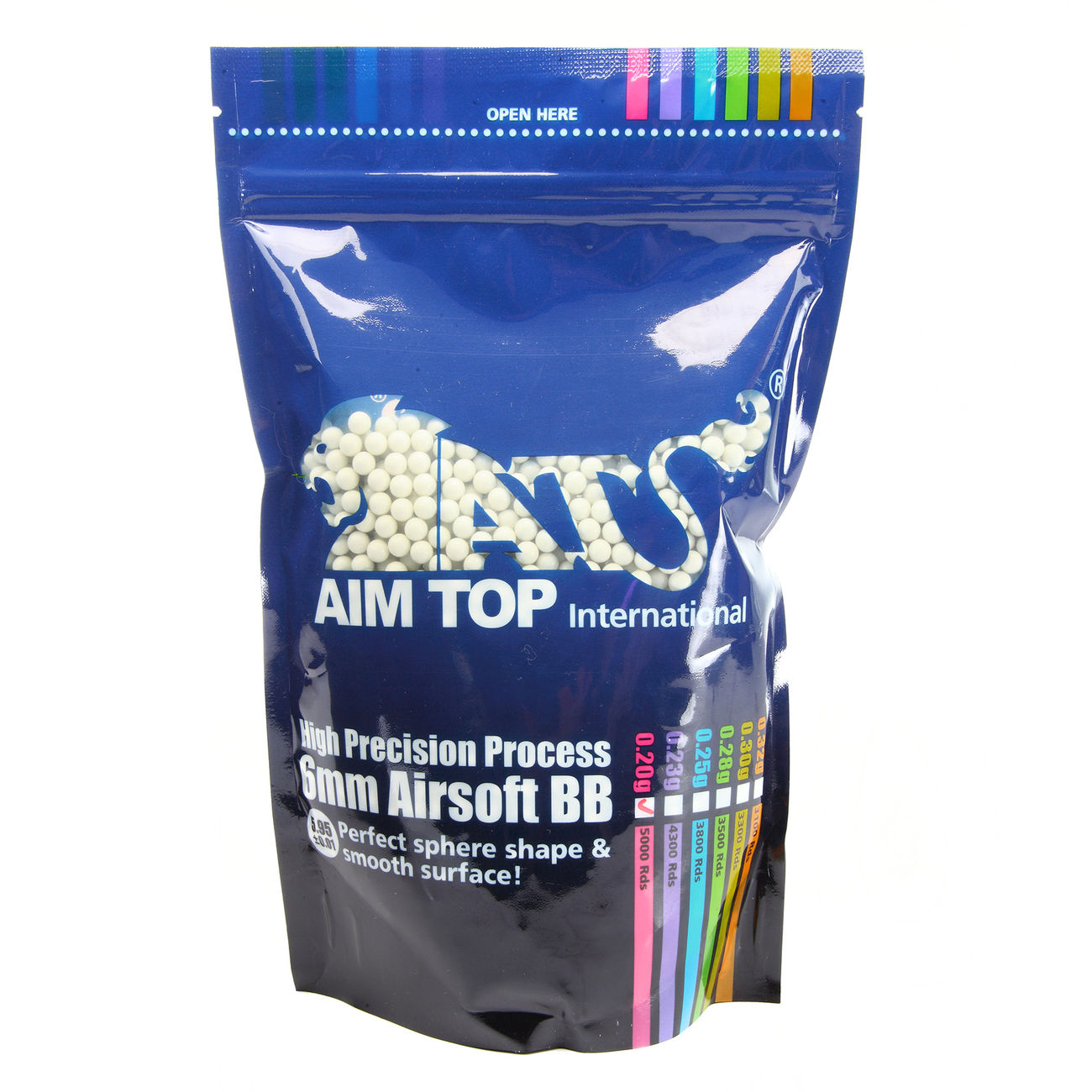 AIM Top High Precision Night Glow Tracer BIO BBs 0,20g 5.000er Beutel weiss