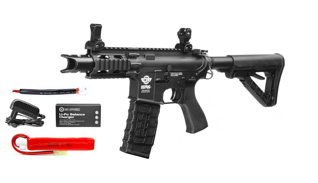 G&G Combat Machine M4 Fire Hawk Standard Komplettset AEG 6mm BB schwarz