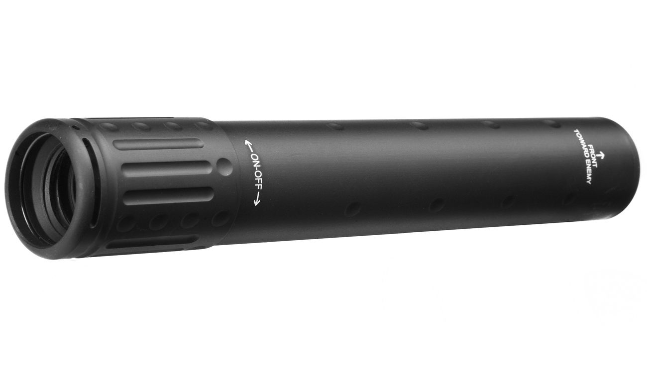 Ares Amoeba QD Aluminium Silencer f. Scar / MS338 Flash-Hider lang schwarz Bild 1