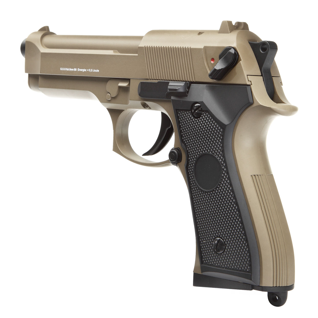 Versandrcklufer GSG / CM M92 mit Metallschlitten Komplettset AEP 6mm BB Tan Bild 3