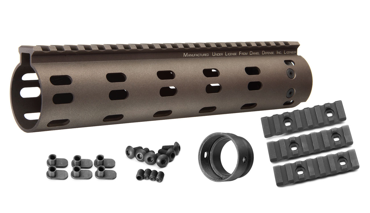 MadBull / Daniel Defense M4 Aluminium CNC MFR RAS-System 9 Zoll Tan