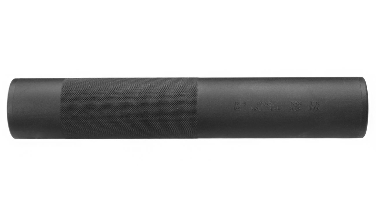 VFC OPS SPR MK12 Aluminium Silencer f. SPR-Type Flash-Hider schwarz Bild 2