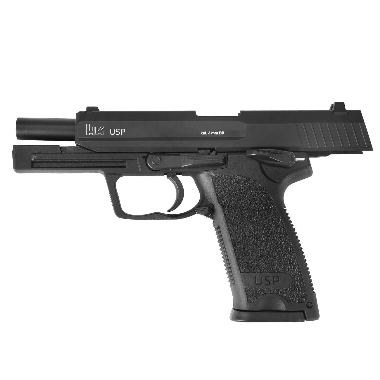 Versandrcklufer KWC Heckler & Koch USP mit Metallschlitten CO2 BlowBack 6mm BB schwarz Bild 1