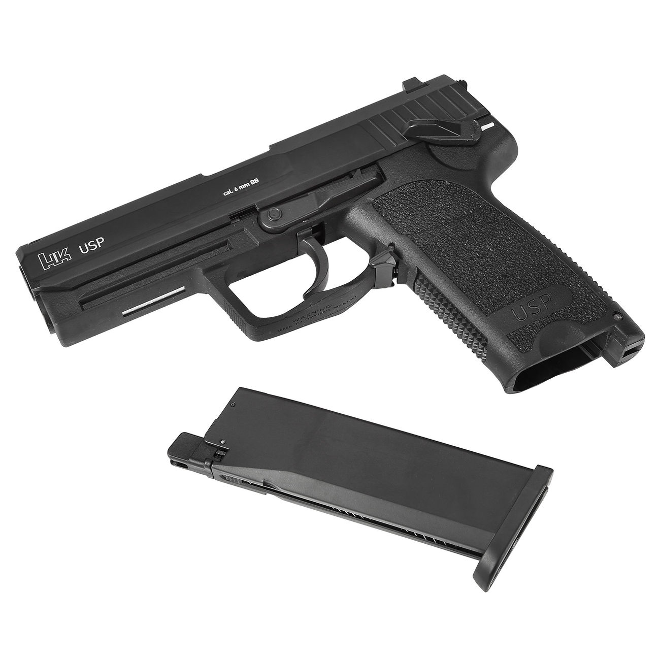 KWC Heckler & Koch USP mit Metallschlitten CO2 BlowBack 6mm BB schwarz Bild 4