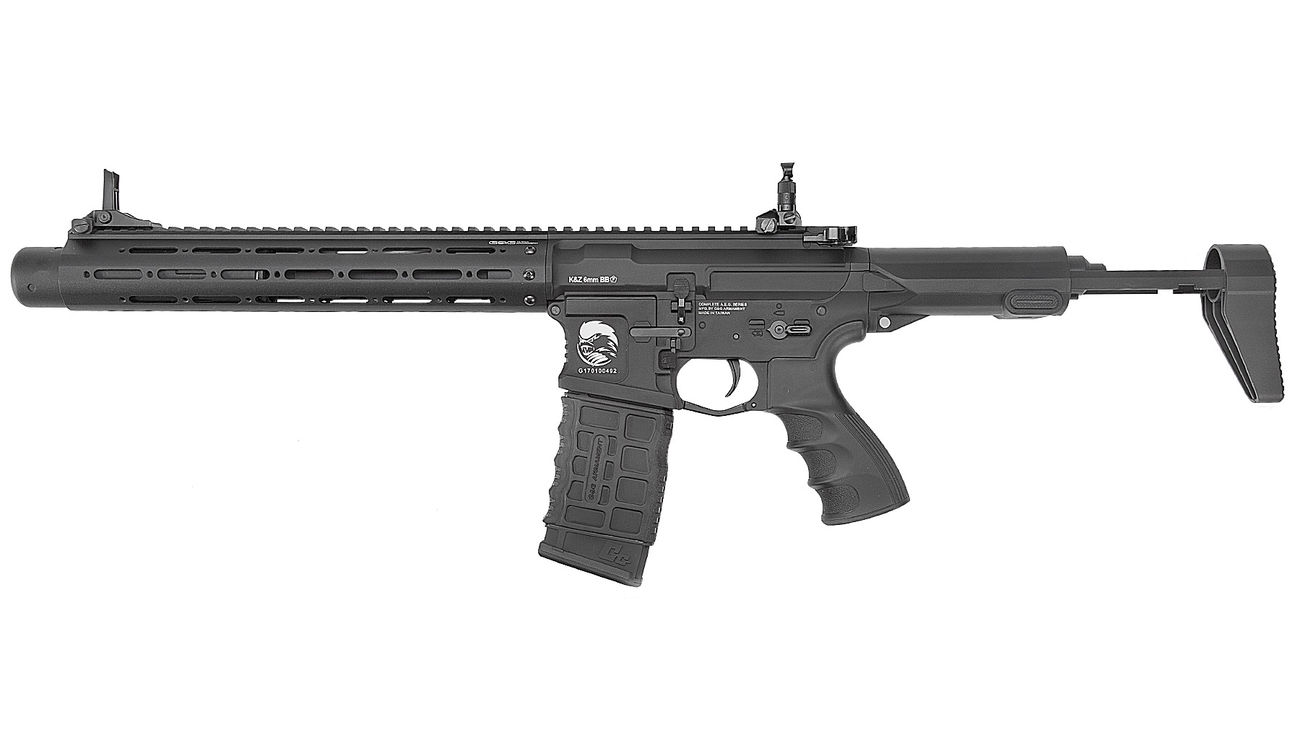 G&G GC16 PDW15 AR Vollmetall S-AEG 6mm BB schwarz Bild 1